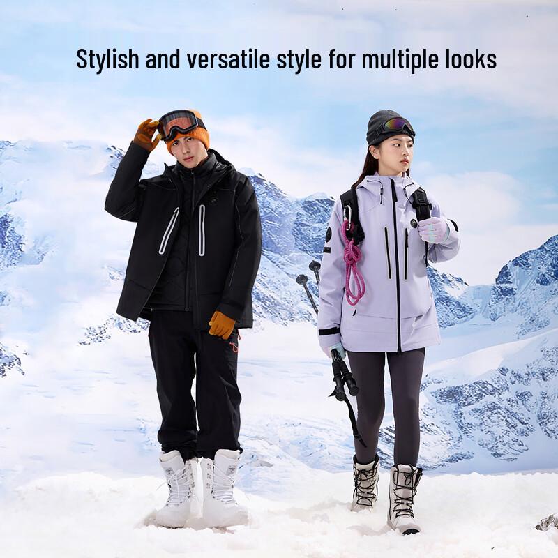 Panda Unisex 3-in-1 Waterproof Warm Jacket