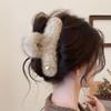 Plush Hair Clip Autumn Winter Woman Hair Accessories Large Shark Clips  Girls Headwear Korean Female Headdress