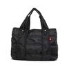 [HACYURI] Tote Bag, Mother's Bag, Women's, Ultra Lightweight, Large Capacity, Nylon, Travel, Commuting, Mom Bag, Travel Organizer, Pocket (M, Black)