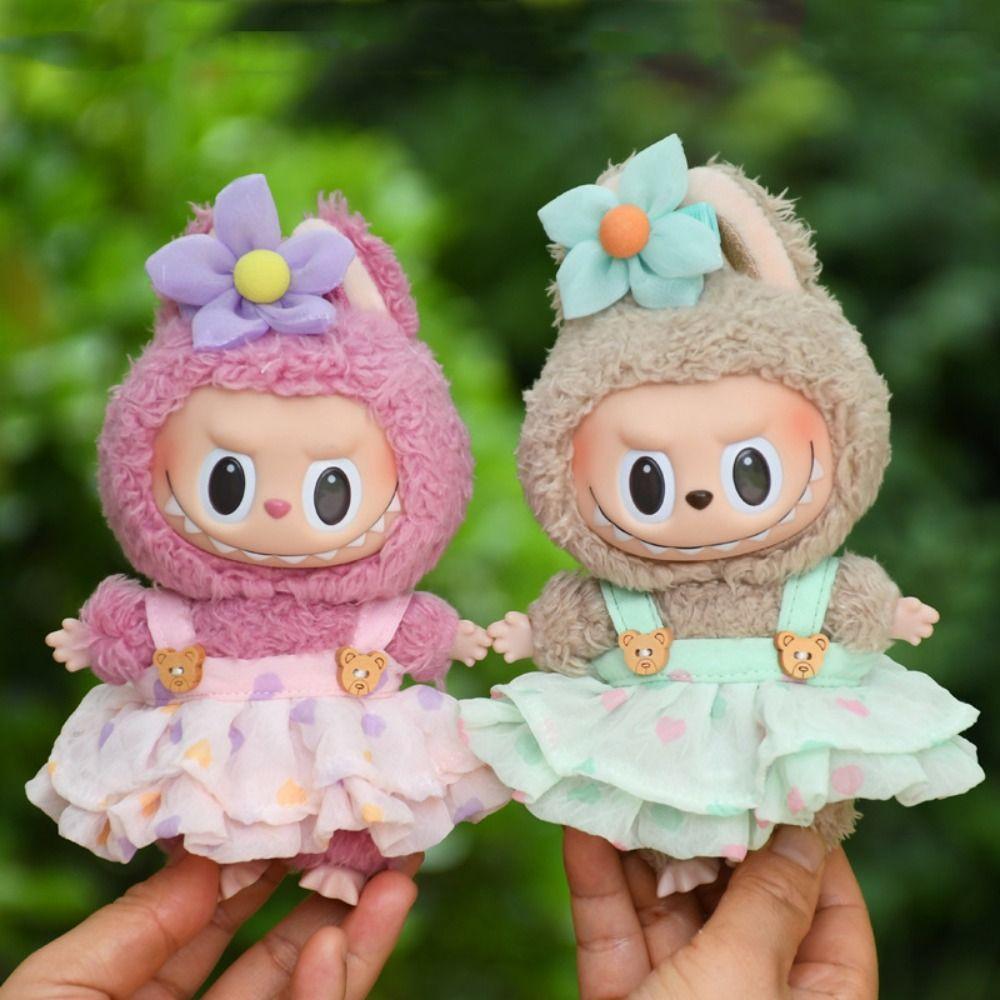 

Doll s Clothes 17cm Cotton Doll s Clothes Flower Plush Dolls Clothes Kids Girls Toys рожевий