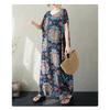 DIMANAF New 2026 Women Long Dress Plus Size Summer Beach Loose Oversize Maxi Floral Print Fashion Lady Sundress Clothing
