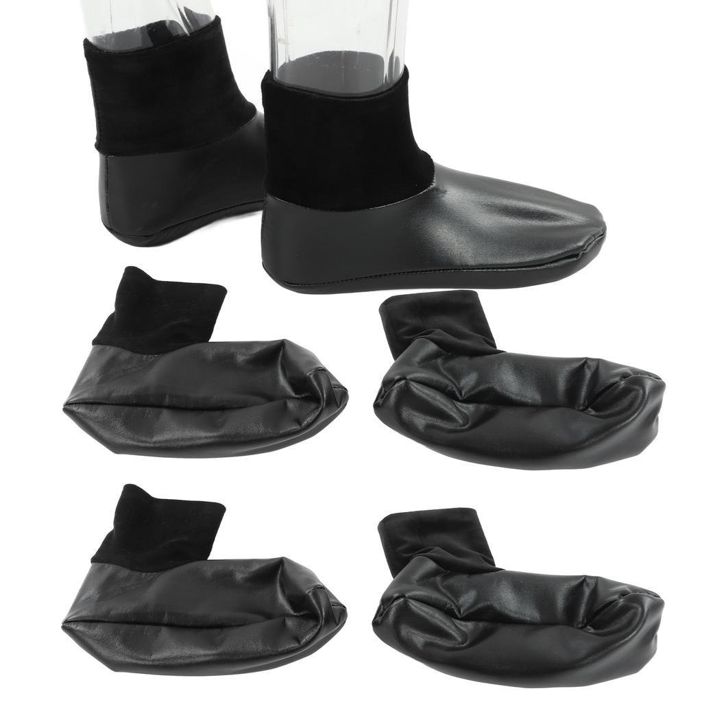 Sunnah Khuff Socks PU Leather Polyester Comfortable Warm Plush Lining Thermal Khuffain Socks for 36 To 41 EU Shoe Size