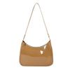 High Quality Zipper PU Solid Color Shoulder Bags  Sewing Thread Youth High Capacity Hobos Fashion High Quality Hot Sale