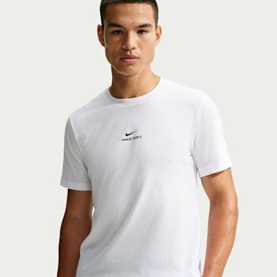 Nike Dri Fit Quick Dry T Shirts Men s White/Black Crew Neck Moderate S