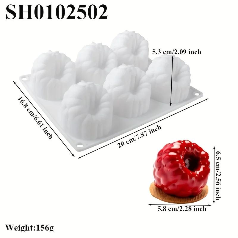 

1PC Raspberry & Strawberry Shape Silicone Mousse Mold for Cake Decoration Chocolate Fondant Baking Molds for Home Bakery