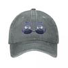 Vintage Jujutsu Gojo Eyes Kaisen Baseball Cap Unisex Style Distressed Denim Washed Snapback Hat Comic Anime Outdoor Hats Cap