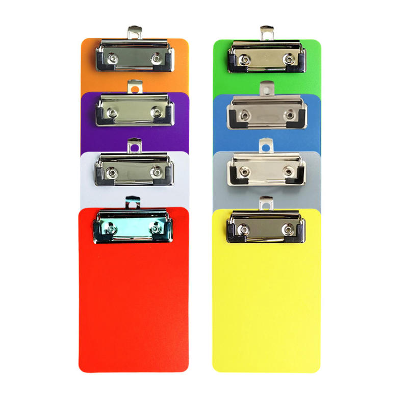 A7 Frosted Color Transparent Mini Clipboard with Clip for Sticky Notes Portable Writing Board Document Holder Small Bill Organizer