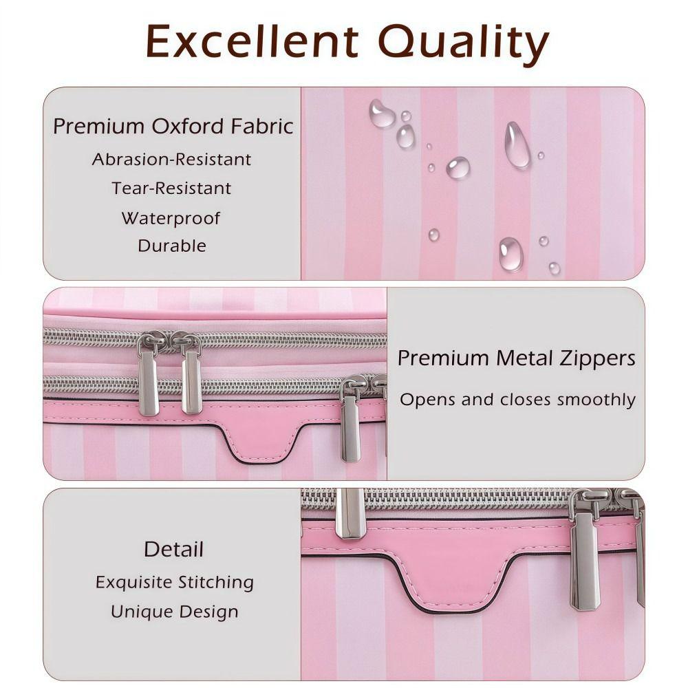 Large Capacity Handheld Makeup Bag Portable Oxford Cloth Cosmetic Storage Bag Minimalist Style Travel Design Wash Bags