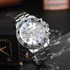 Fashion Men Business Watch Luxury Large Dial Steel Strap Men Quartz Wristwatches Clock Gift Relogio Masculino (Without Box)