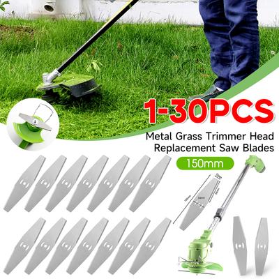 1-30pcs 150mm Metal Grass String Trimmer Head Replacement Saw Blades Lawn Mower Fittings Lawnmower Parts Home Garden Power Tool
