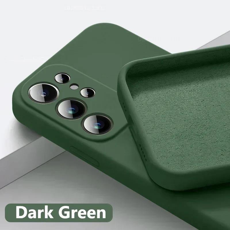 

Liquid Silicone For Samsung Galaxy S24 23 22 21 20 Ultra Plus FE A54 A53 A52 4G 5G Anti-Scratch Protective Case Cover For Galaxy S24 Ultra