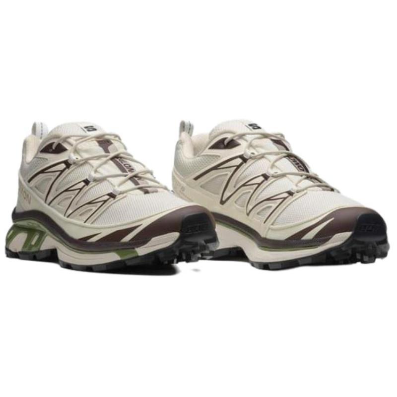 SALOMON XT 6 Cushioning, Wear Resistant Low top Long Distance Running Shoes Unisex Beige Green Sneakers 478085