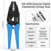 IWISS Coaxial Cable BNC Crimping Ratchet Tool, Type, HS-05H (formerly LS-05H)