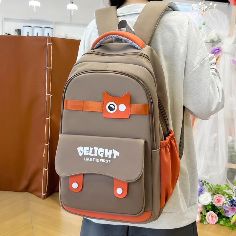 Cartoon Student Schoolbag Women's Contrast Backpack