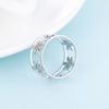 Stainless steel fashion women's hollow ring Lotus elegant romantic high quality design jewelry Valentine's Day anniversary gift