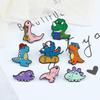 Adorable Kawaii Dinosaur Cartoon Brooch: Soft Animal Badge, Student Bag Pendant Ornament