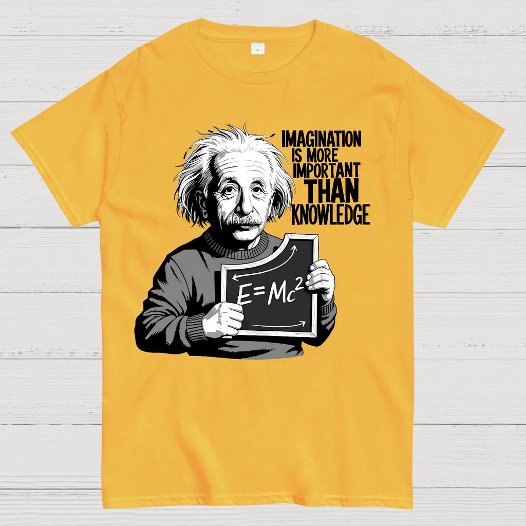 Imagination is more important than knowledge Cotton Summer Casual Cool Loose T-Shirt