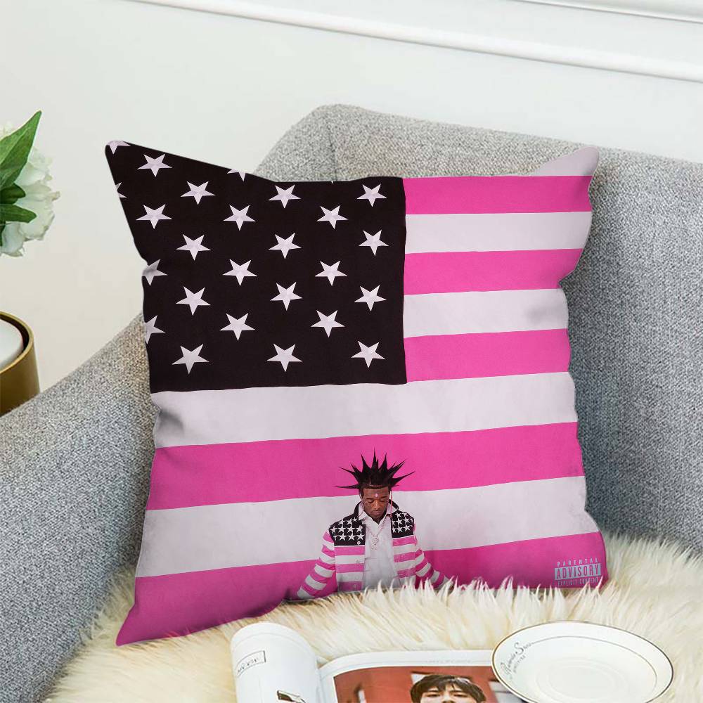 

L-Lil Uzi V-Vert Pillow Case Album Case Sofa Decorative Home Double-sided Printing Short Plush Cute Cushion Cover 12x12Inch