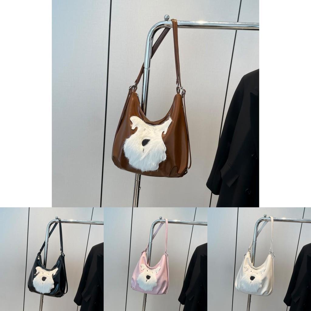 Stylish Vintage Large Capacity Tote Bag For Women In Black Pink White Brown Colors