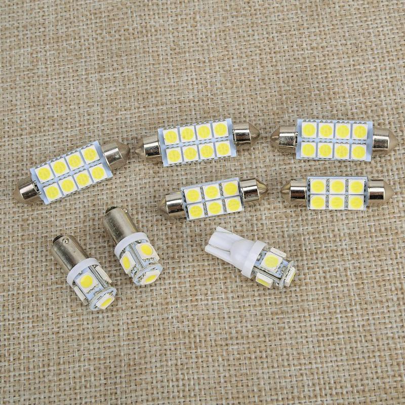 White LED Interior Light Bulb Kit Fit for Nissan Qashqai J11 2018 2017 2016 2015 2014 2013