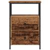 Bedroom modern bedside table with drawer storage with open storage table for sofa sideboard, 34x35.5x50 cm