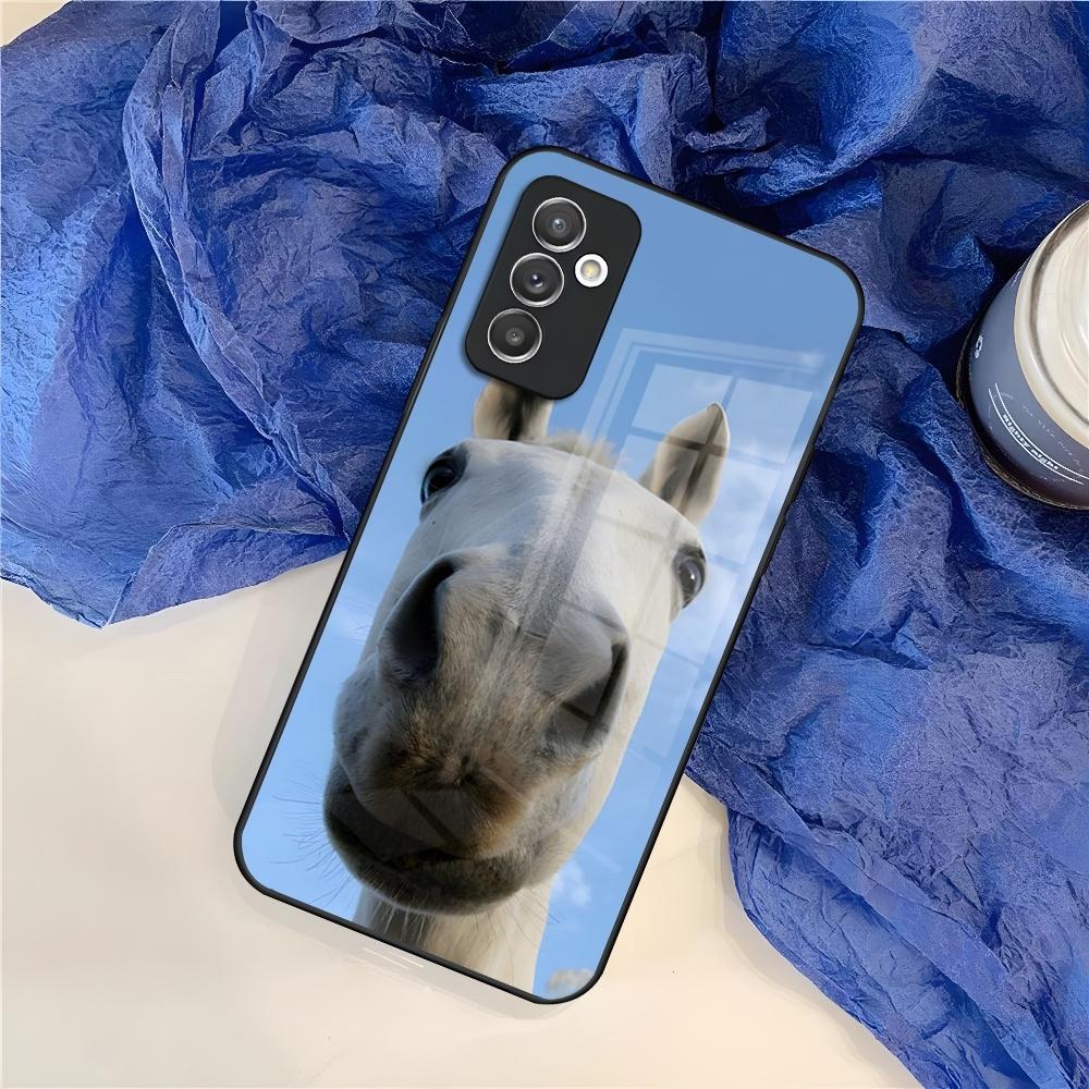 Animal Horse Phone Case for Samsung S24 S30 S21 S23 S20 S22 Fe S10 E S9 Note 20 10 Pro Ultra Plus Glass Cover