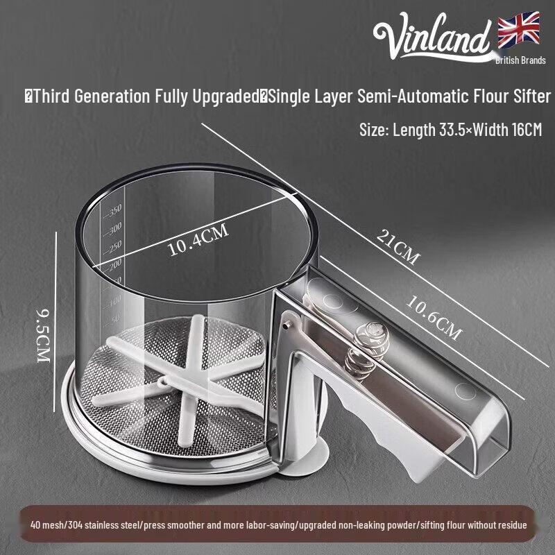 Semi-automatic Handheld Flour Sifter