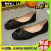 Single shoe girl 2025 new summer fairy wind gentle evening soft-soled flat shoes shallow mouth versatile Doudou shoes