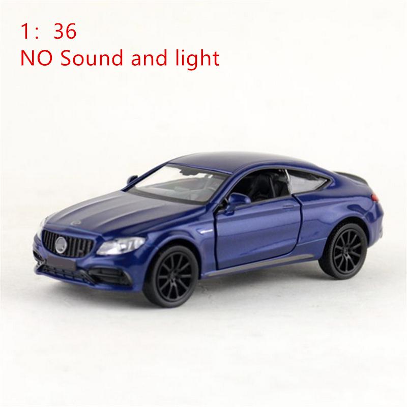 1:32 C63S Coupe Legierung Auto Modell Druckguss Metall Spielzeugfahrzeuge Auto Modell Sammlung Simulation Ton und Licht Kinderspielzeug Geschenke