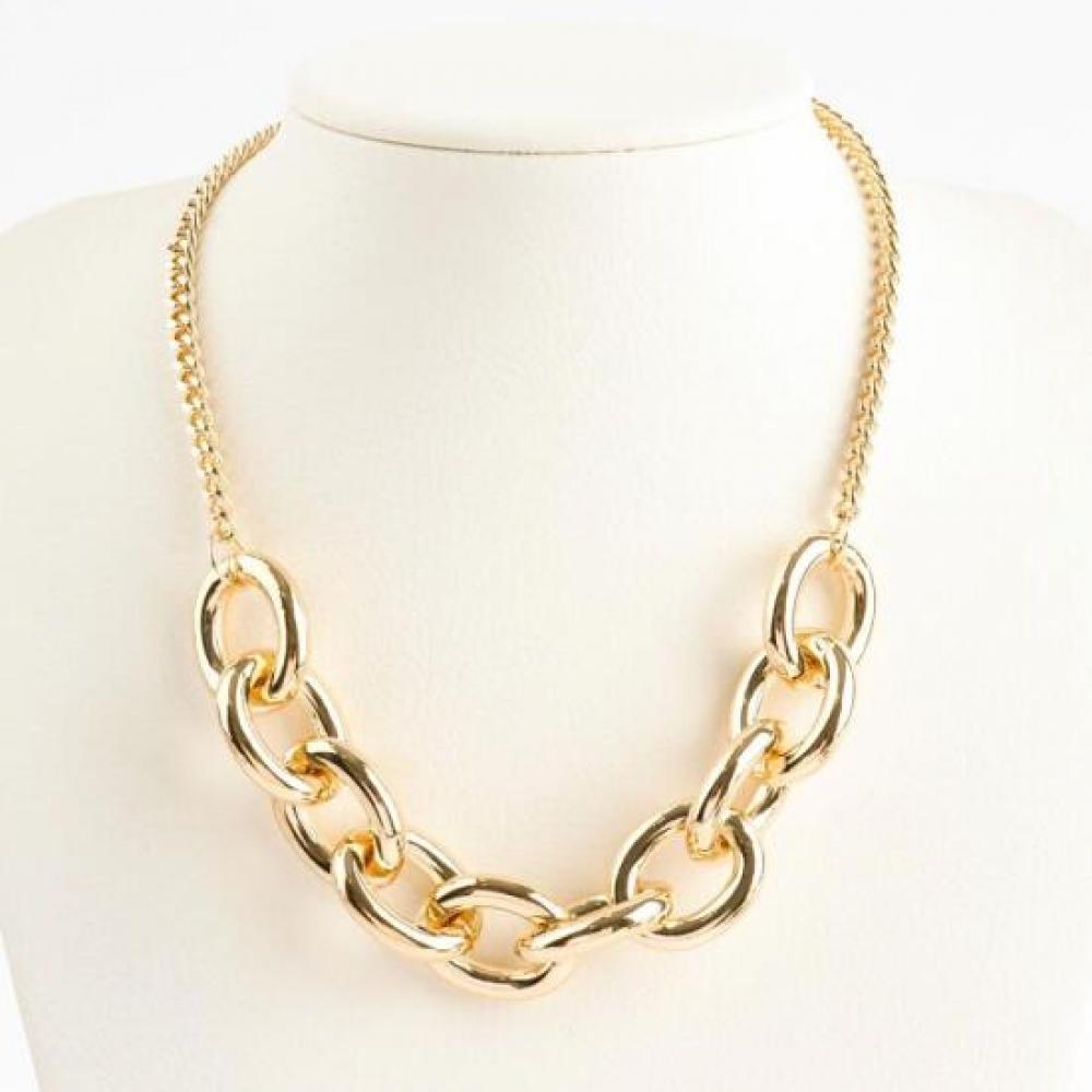 New Arrivals Open Run Vintage Bold Chain Loop Necklace Big Size Party Look