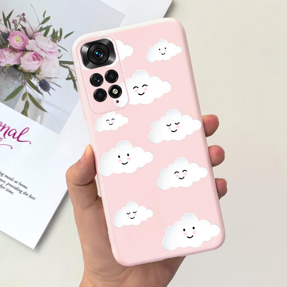 Für Xiaomi Redmi Note 11 4G Hülle Weiches Flüssigsilikon Süße Katze Schöner Stoßfänger Fundas Für Xiaomi Redmi Note 11 Pro Note11s 4G 5G