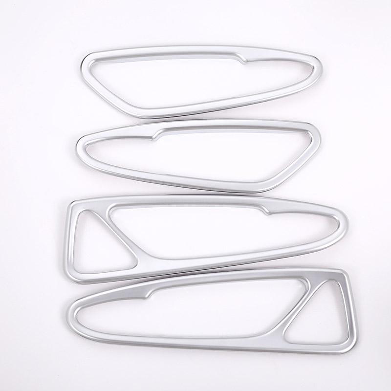 

ABS углеродное волокно для Alfa Romeo Stelvio 2017 2018, отделка внутренней ручки двери автомобиля серебряный