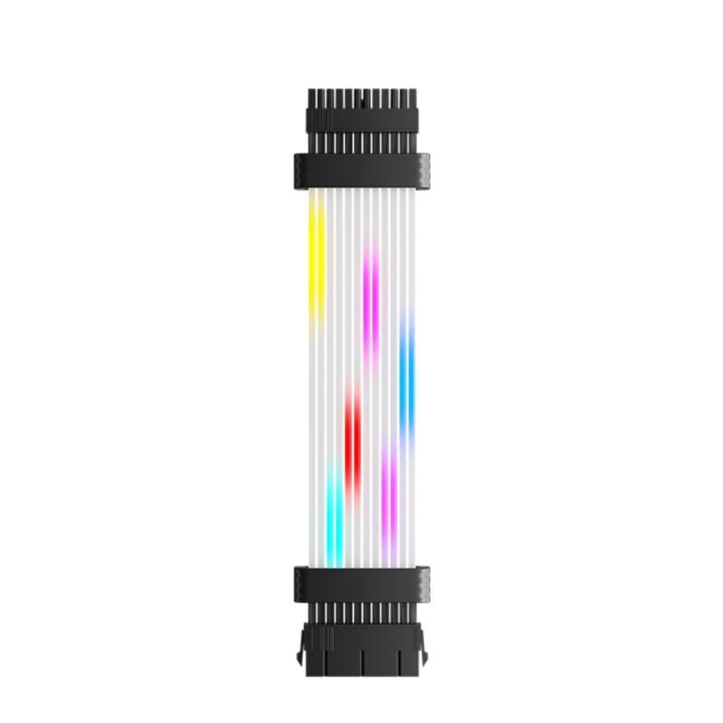 Flexible Silicone 24Pin ARGB GPU Power Cable Wireless Control Function Customizable ARGB Light Strips Easy Installation