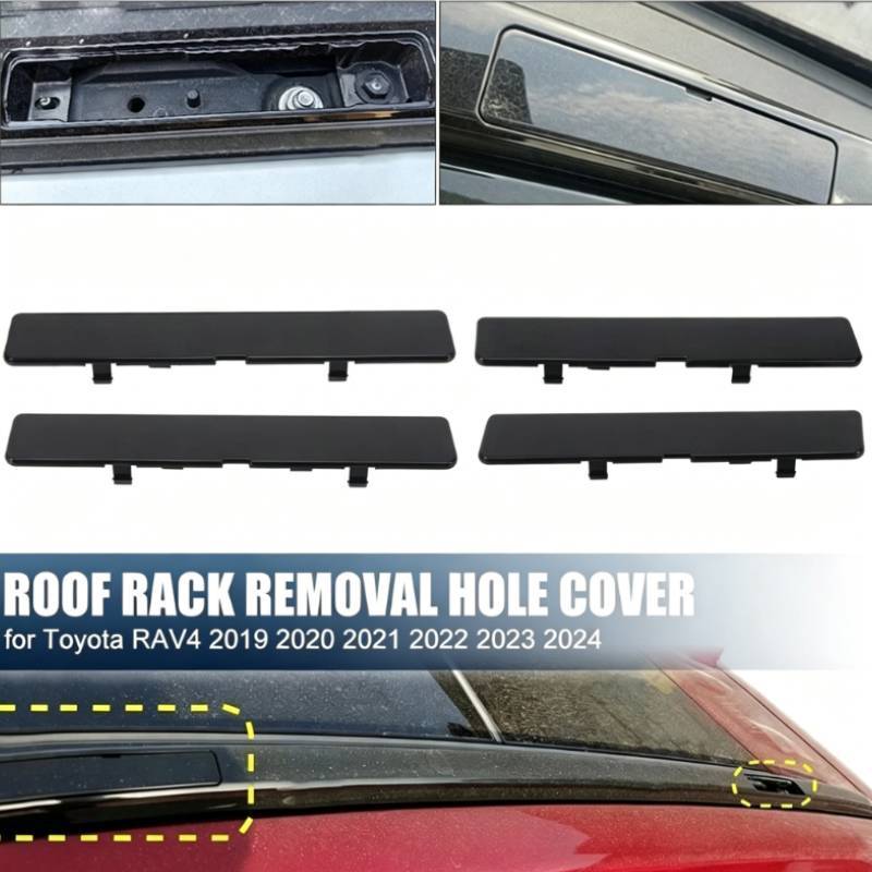 Für Rav4 2020 bis 2024 Kunststoff-Dachreling-Schutzabdeckung Bohrfreie Montage Langlebig Schwarz
