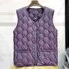 Women's Vest Down Cotton Vest Women's Large Size Winter Warm Vest Thickened Vest Short Vest Jacket Back Elastic Waist