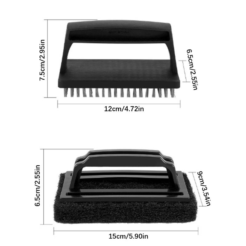 Professional Grills Cleaning Brush Ergonomic Nonslip Handle Solid Steel Bristles Perfect For Charcoal Grills And Griddles