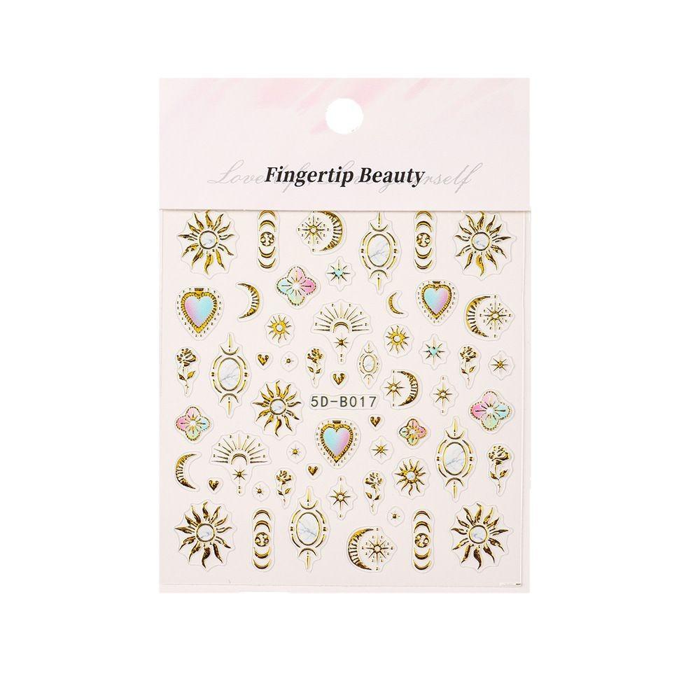 

5D DIY наклейки для дизайна ногтей клейкие советы по маникюру сердечки палочки для ногтей декоративная обертка