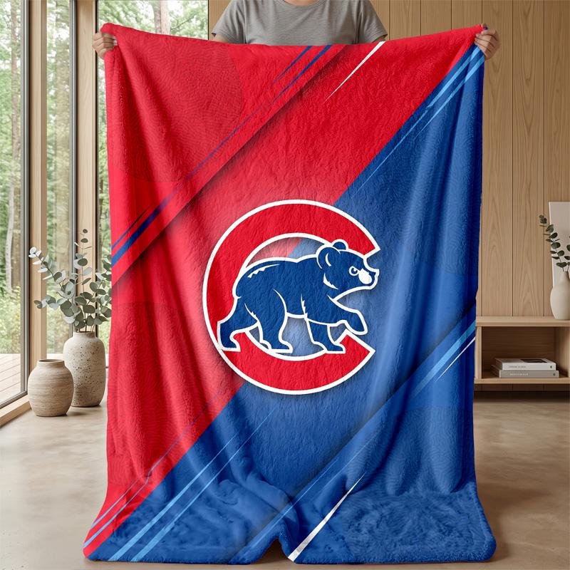 Chicago Cubs Flanell Fleece Decke Gemütlich Warm Überwurfdecke für Sofa Bett Reise Ganzjahresgebrauch