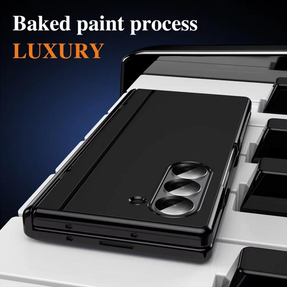 High Quality Business Matte Kickstand Hinged Case For Samsung Galaxy Z Fold7 6 5 4 3 Screen Protector Film Hard Shockproof Cover