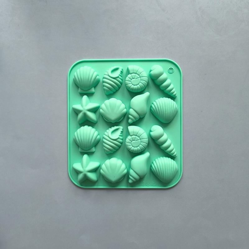 Nonstick Heat Resistant Silicone Baking Molds 16 Cavity Shell Starfishes Chocolate Cake Candy Mould Kitchen Gadget