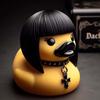 Animal Figurine Punk Duck Gothic Sculpture Satan Duck Car Ornaments Duckieville Duck  Desk Decor