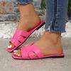 Fashion Summer New Women Slippers Flat Bottom Non-slip Outdoor Shoes Open Toe Beach Female Sandals Sexy Fashion Designer Slides Woman