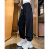 Tying Trousers Women in Spring and Autumn New Loose Straight Lantern Casual High-waist Slim Waist Pants