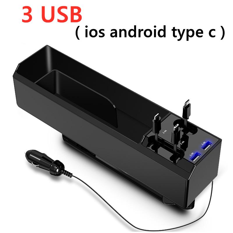 Fast Charging Car Seat Crevice Storage Box Seat Gap Slit Pocket Catcher Organizer Universal Car Seat Organizer Card Phone