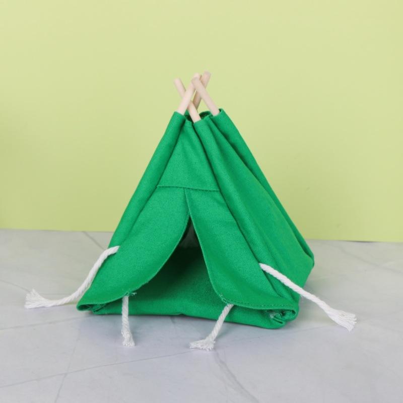 

1Pcs Realistic Doll House Outdoor Garden Scene Prop 1:12 Scale Dollhouse Mini Camping Canvas Tent Model For Photography Display зелений