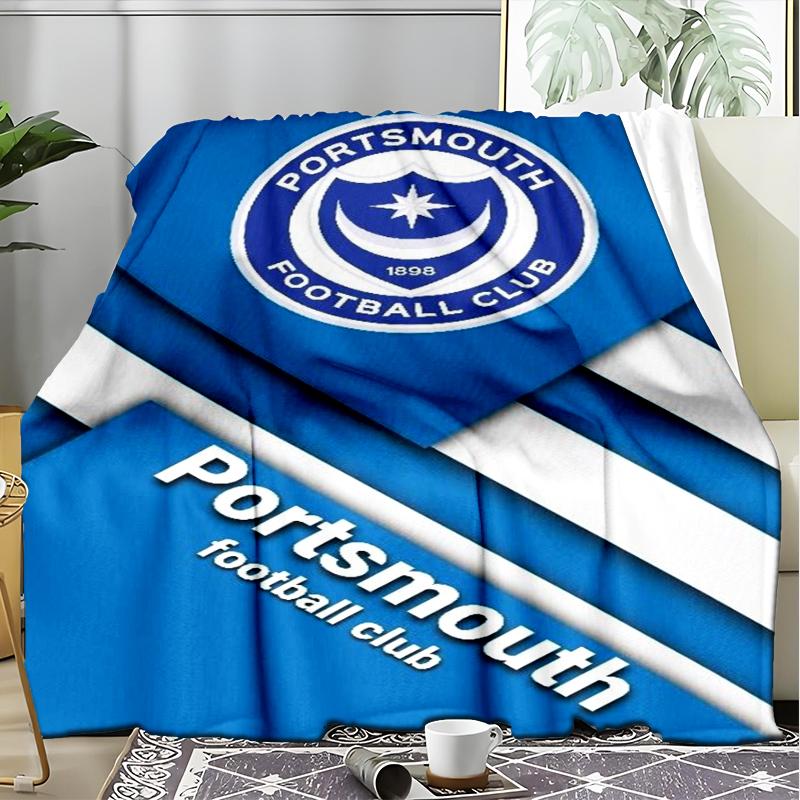1PC Ports Fc Crest Printed Soft Flannel Blanket Throw for Adult Bedroom Living Room Sofa Camping Travel Fan gifts Christmas Gifts