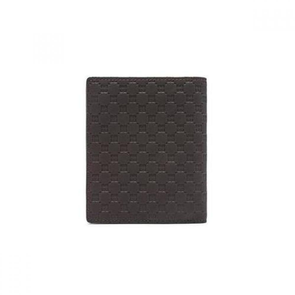 Daks Brown Dd Plate Logo Matte Leather Wallet Dbwa9f367