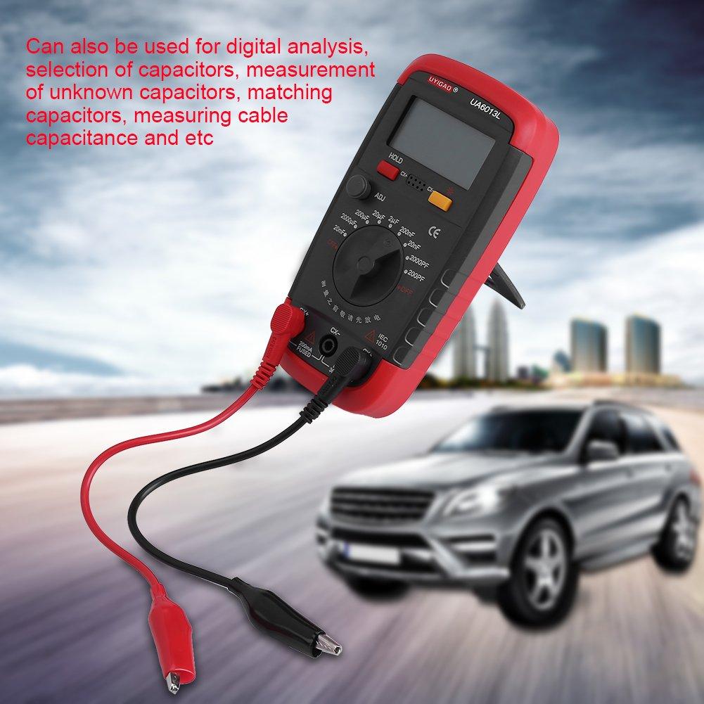 Capacitance Meter, Digital Multimeter, Capacitor Meter Tester, Electronic Measuring Instrument, Battery-Powered, LCD Display, Suitable for Digital Ana