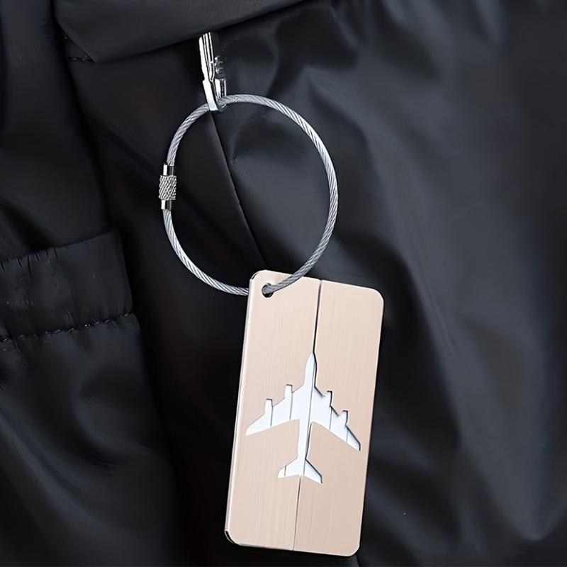60Pcs Stainless Steels Wire Keychains Rings Circle Metal Keychains Label Rope Braided Steels Chain Heavy Luggage Label Rings