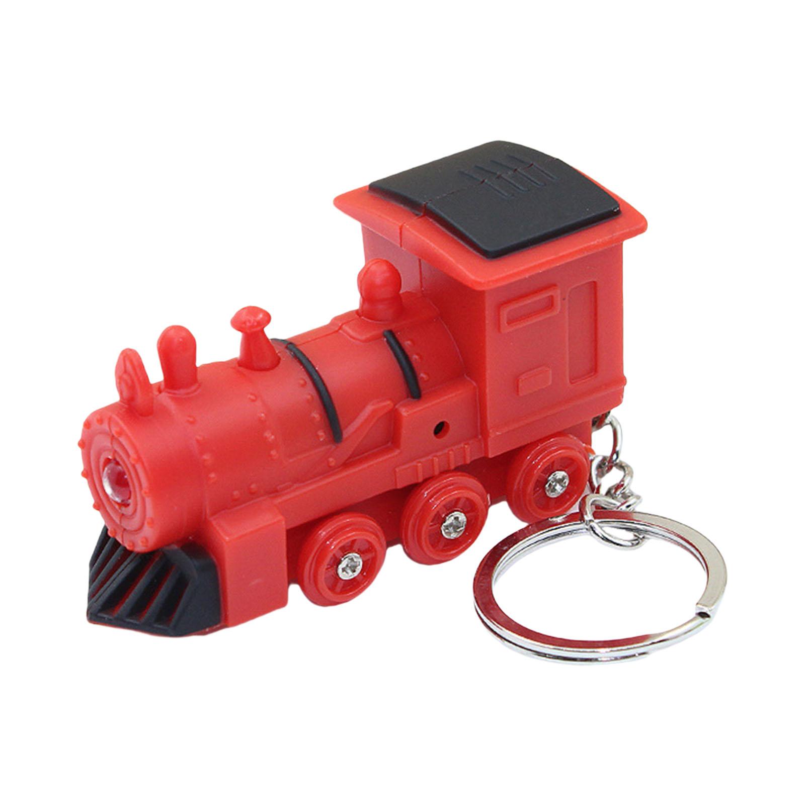 

Брелок в виде поезда со звуком и светодиодной подсветкой, декоративные брелоки, подвесной брелок в виде поезда, украшение для спины красный